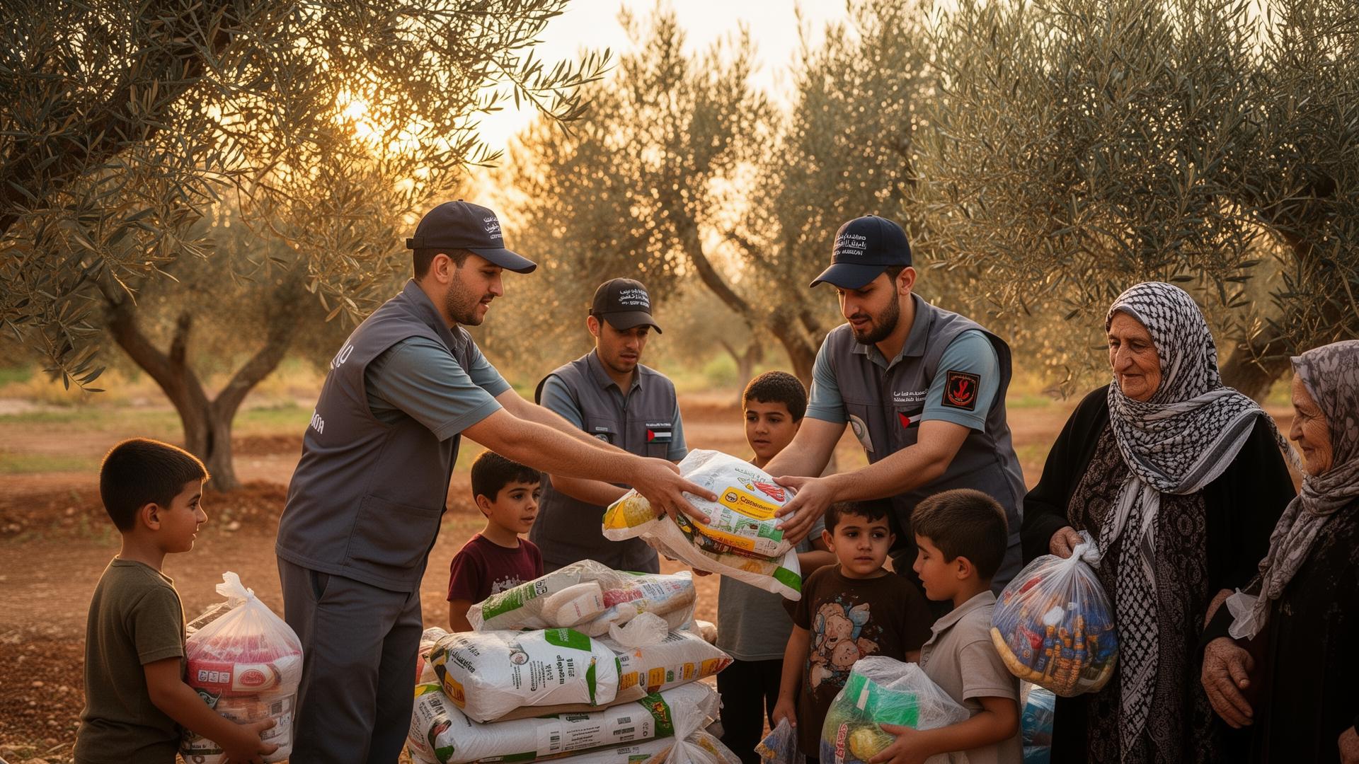  توزيع طرود غذائية 